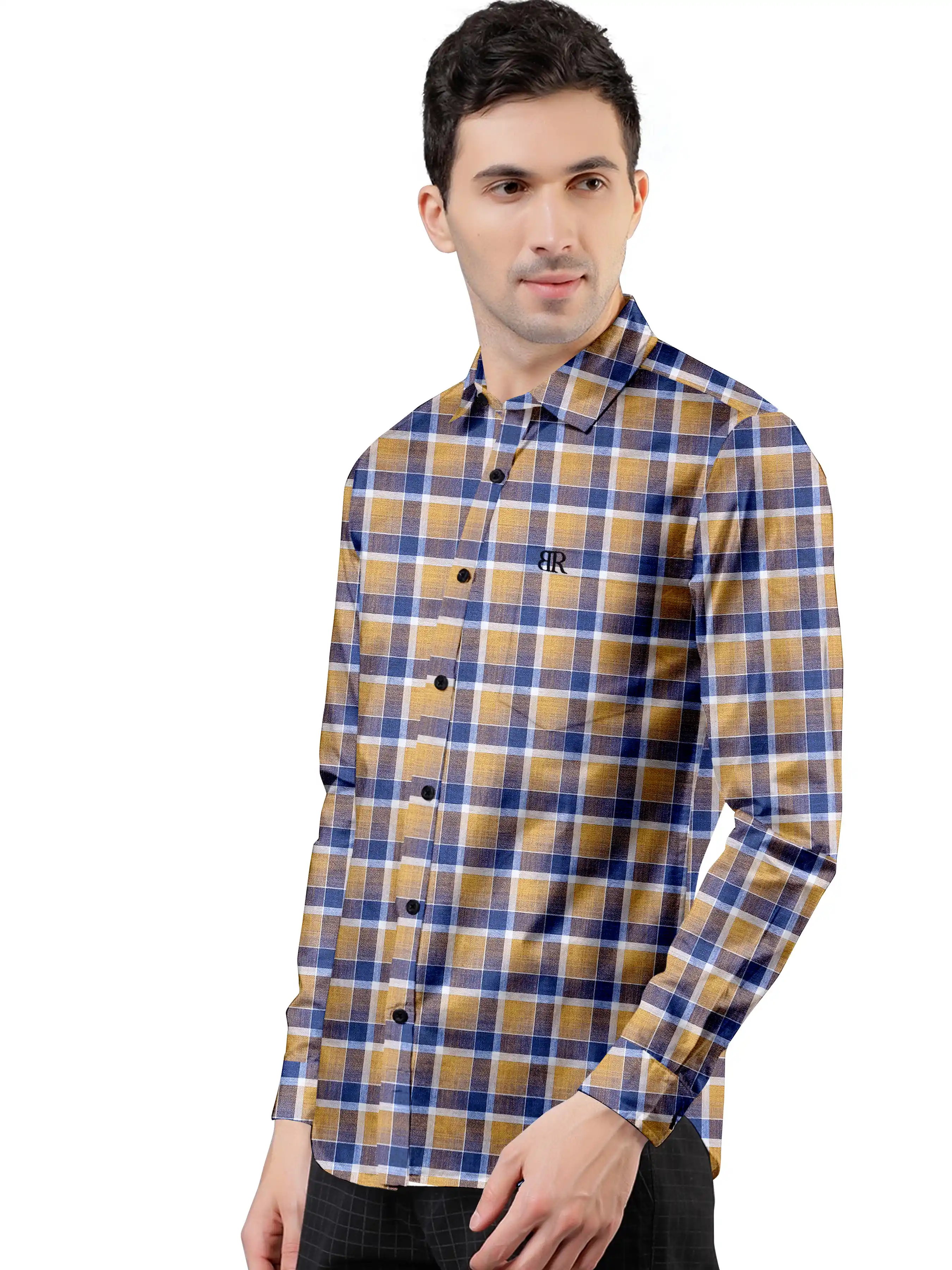Casual Shirt Check Yellow