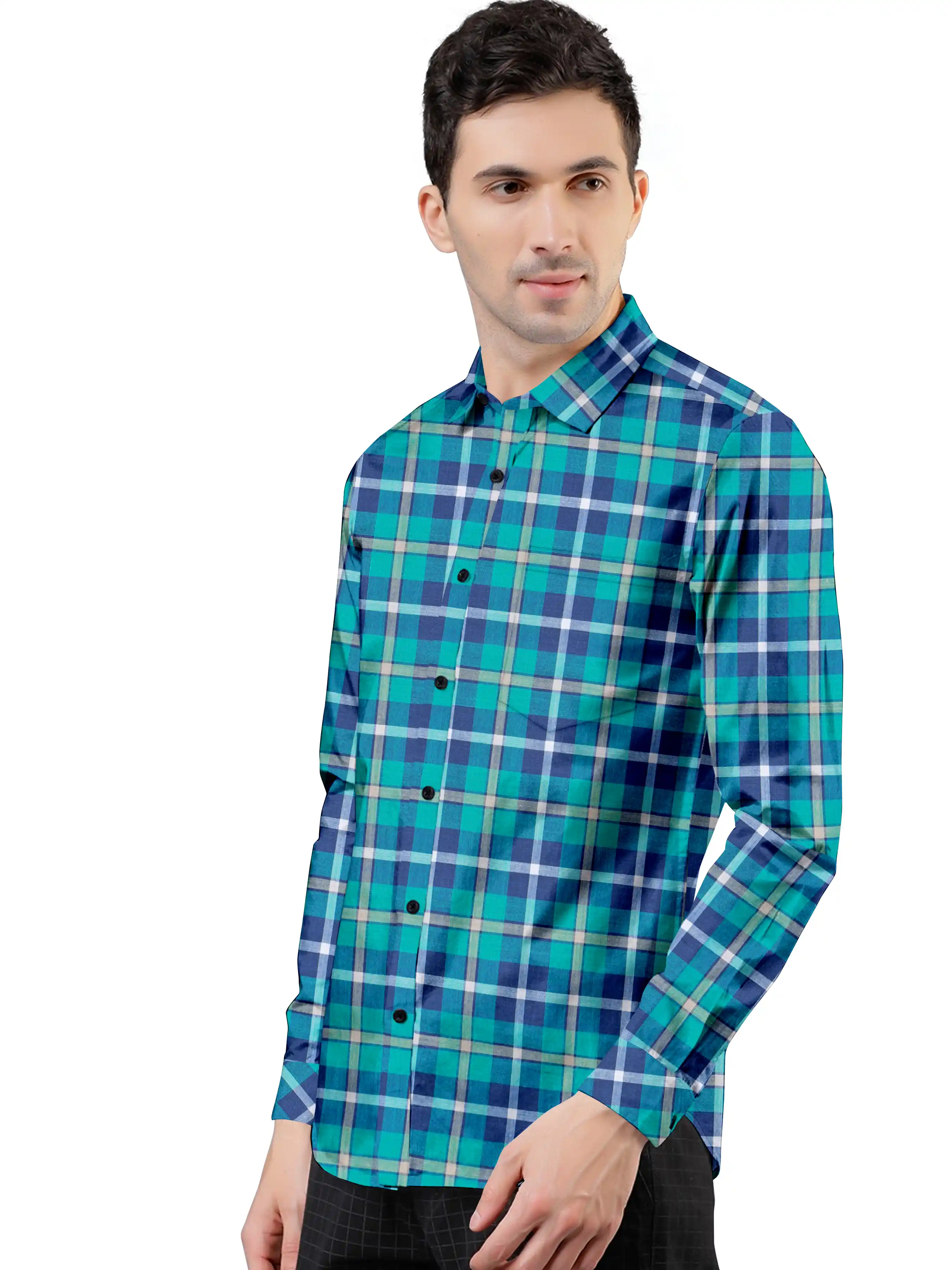 Casual Shirt Check Green