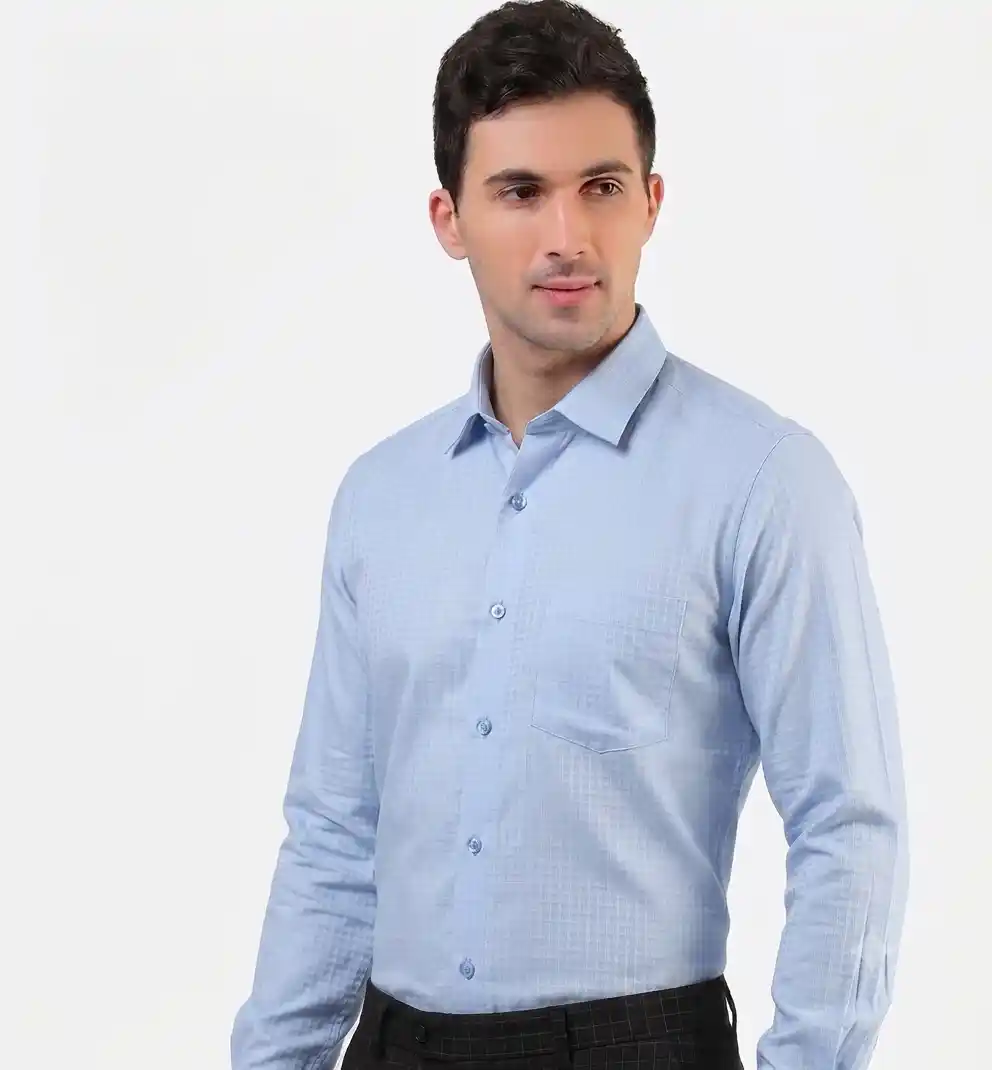 Sky Blue Texture Shirt