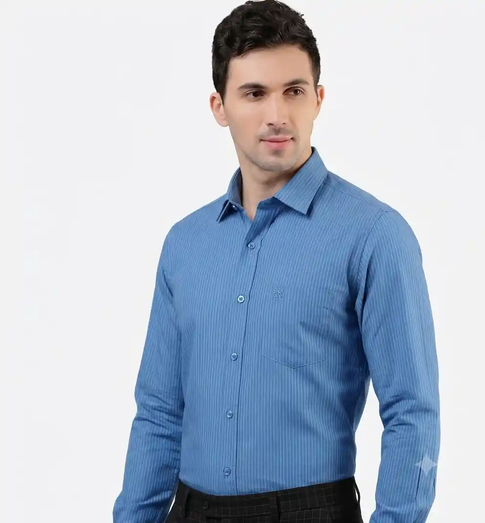 Blue Abstract Printed Shirt